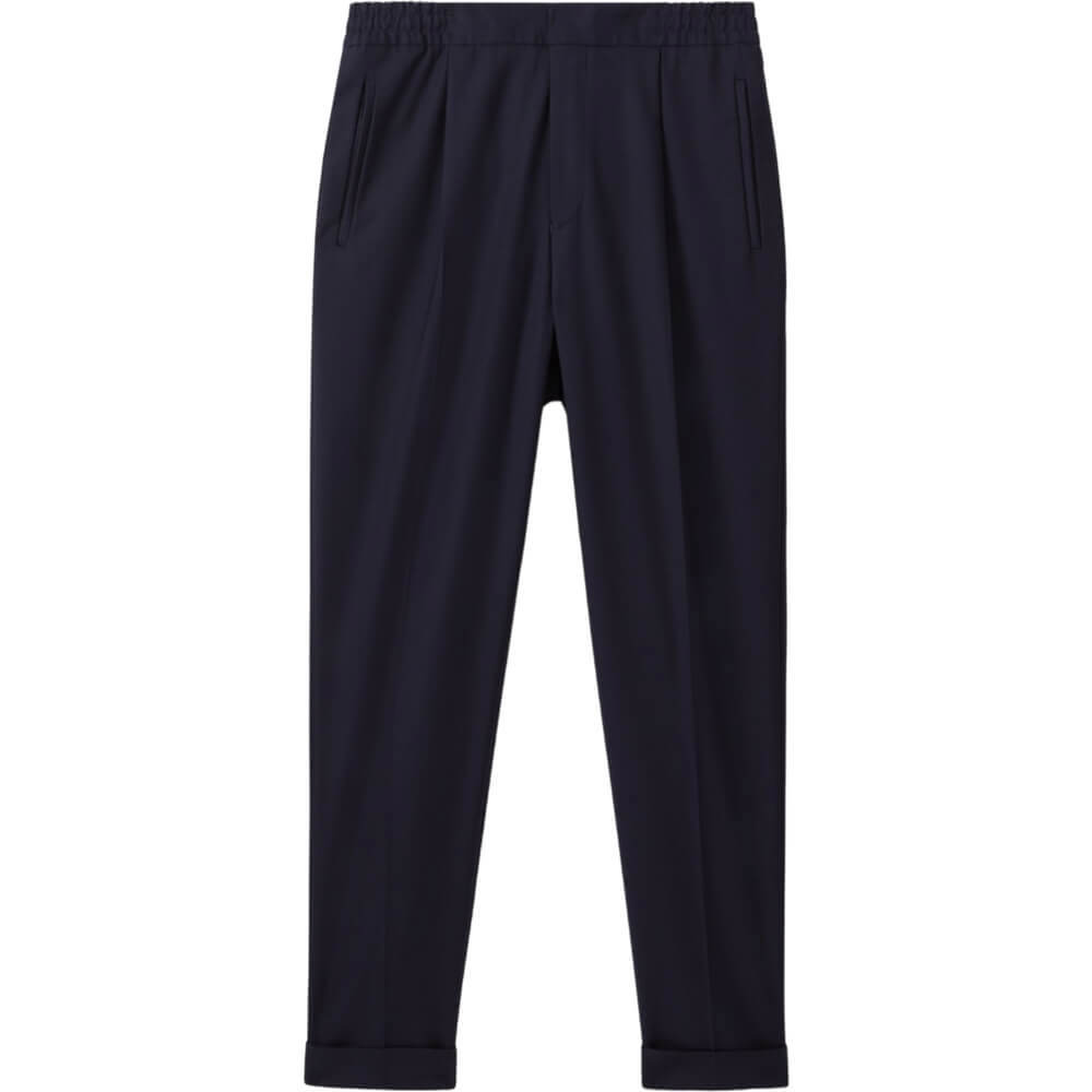 REISS BRIGHTON Relaxed Drawstring Trousers With Turn Ups